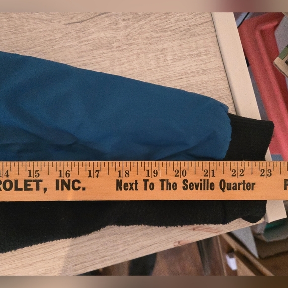 Vintage Nike Fit Jacket Mens Size Medium Black Blue F.I.T. Swoosh 90s Mid weight - Picture 7 of 7